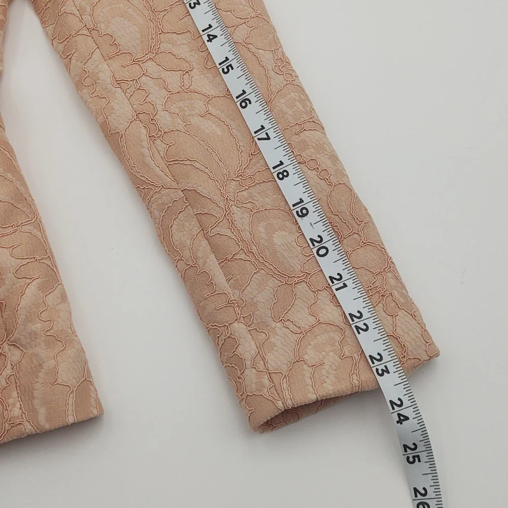 ASOS Blazer Lace Tailored Peach Pink Feminine Career Academia Party 6